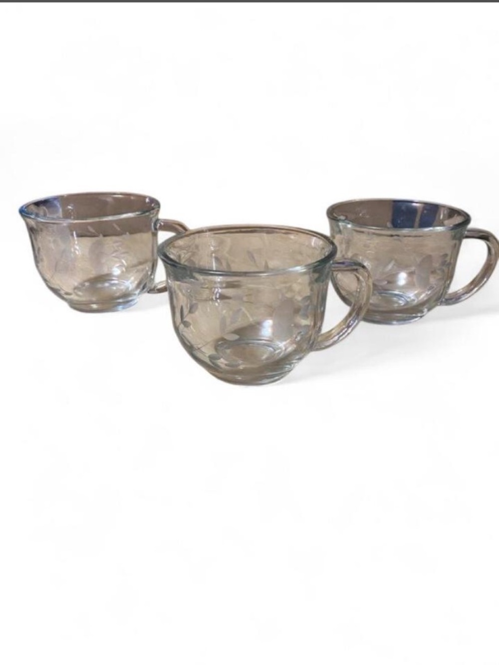 Smoked Glass Teacup Set - 3-Pack